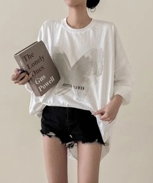 LETee | オーバーサイズバタフライプリントＴシャツ(Tシャツ/カットソー)