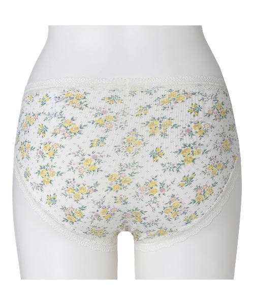 セール】キッドブルー -ピンドットフラワー -ノーマルショーツ