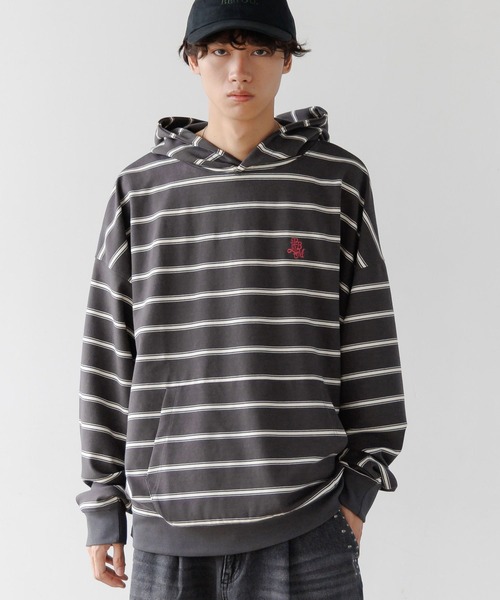 PBLIM（ページボーイリム）の「《UNISEX》スーパールーズボーダーパーカー（パーカー・レディース・グレー/チャコールグレー・FREE）」の12枚目の写真