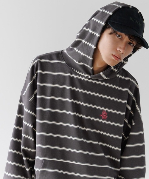 PBLIM（ページボーイリム）の「《UNISEX》スーパールーズボーダーパーカー（パーカー・レディース・グレー/チャコールグレー・FREE）」の14枚目の写真