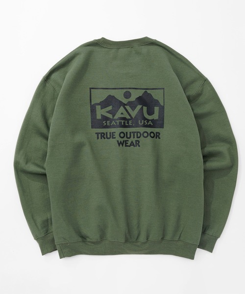 KAVU（カブー）の「KAVU/カブー True Logo Sweat/トゥルーロゴスウェット（スウェット・メンズ・ブラック/アッシュグレー/グレー/ホワイト/グリーン/パープル・MEDIUM/LARGE/X-LARGE）」の5枚目の写真