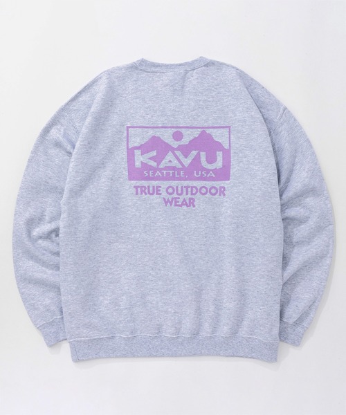 KAVU（カブー）の「KAVU/カブー True Logo Sweat/トゥルーロゴスウェット（スウェット・メンズ・ブラック/アッシュグレー/グレー/ホワイト/グリーン/パープル・MEDIUM/LARGE/X-LARGE）」の3枚目の写真