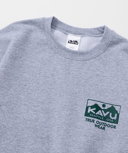 KAVU（カブー）の「KAVU/カブー True Logo Sweat/トゥルーロゴスウェット（スウェット・メンズ・ブラック/アッシュグレー/グレー/ホワイト/グリーン/パープル・MEDIUM/LARGE/X-LARGE）」の17枚目の写真