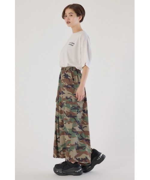 RODEO CROWNS WIDE BOWL（ロデオクラウンズワイドボウル）の「ワイドカーゴスカーチョ（カーゴパンツ・レディース・ブラック/ベージュ系その他/カーキ/グリーン系その他2・FREE）」の7枚目の写真