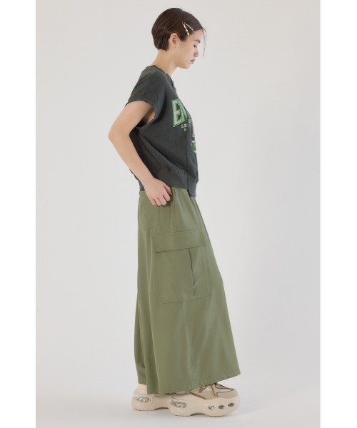 RODEO CROWNS WIDE BOWL（ロデオクラウンズワイドボウル）の「ワイドカーゴスカーチョ（カーゴパンツ・レディース・ブラック/ベージュ系その他/カーキ/グリーン系その他2・FREE）」の13枚目の写真