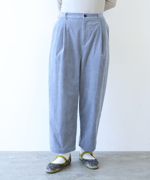 yuni（ユニ　）の「シャンブレーコール　back gum パンツ（その他パンツ・レディース・ホワイト/ブラウン/サックスブルー/ブラック・S/M）」の4枚目の写真