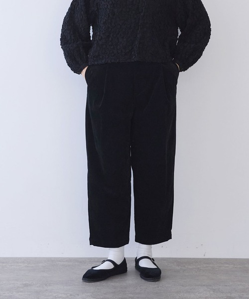 yuni（ユニ　）の「シャンブレーコール　back gum パンツ（その他パンツ・レディース・ホワイト/ブラウン/サックスブルー/ブラック・S/M）」の3枚目の写真