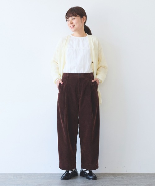 yuni（ユニ　）の「シャンブレーコール　back gum パンツ（その他パンツ・レディース・ホワイト/ブラウン/サックスブルー/ブラック・S/M）」の11枚目の写真