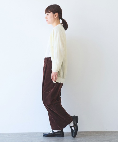 yuni（ユニ　）の「シャンブレーコール　back gum パンツ（その他パンツ・レディース・ホワイト/ブラウン/サックスブルー/ブラック・S/M）」の12枚目の写真