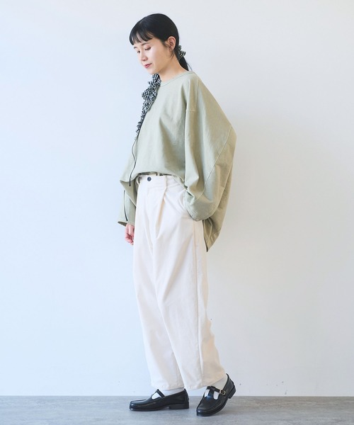 yuni（ユニ　）の「シャンブレーコール　back gum パンツ（その他パンツ・レディース・ホワイト/ブラウン/サックスブルー/ブラック・S/M）」の6枚目の写真