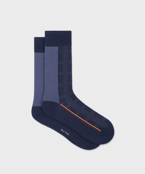 Paul Smith(ポールスミス)の「チェック&ソリッド ソックス【250607 DR】(ソックス/靴下・メンズ・ネイビー/ダークグレー/ダークグリーン・25-27)」の3枚目の写真