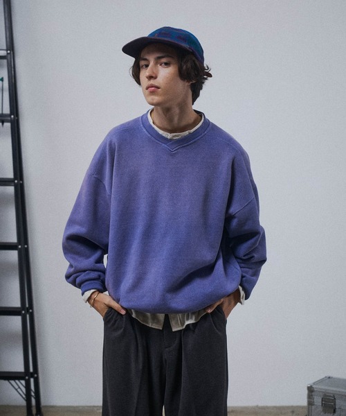 THE BOLDMAN(ザ ボールドマン)の「Vneck Heavy Sweat / ブイネックヘビースウェット(スウェット・メンズ・ブラック/グレー/チャコールグレー/グリーン/レッド/イエロー/ネイビー・MEDIUM/LARGE)」の1枚目の写真