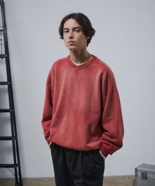 THE BOLDMAN(ザ ボールドマン)の「Vneck Heavy Sweat / ブイネックヘビースウェット(スウェット・メンズ・ブラック/グレー/チャコールグレー/グリーン/レッド/イエロー/ネイビー・MEDIUM/LARGE)」の7枚目の写真