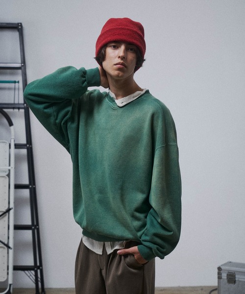 THE BOLDMAN(ザ ボールドマン)の「Vneck Heavy Sweat / ブイネックヘビースウェット(スウェット・メンズ・ブラック/グレー/チャコールグレー/グリーン/レッド/イエロー/ネイビー・MEDIUM/LARGE)」の11枚目の写真