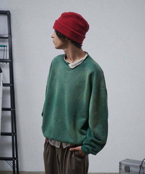 THE BOLDMAN(ザ ボールドマン)の「Vneck Heavy Sweat / ブイネックヘビースウェット(スウェット・メンズ・ブラック/グレー/チャコールグレー/グリーン/レッド/イエロー/ネイビー・MEDIUM/LARGE)」の15枚目の写真