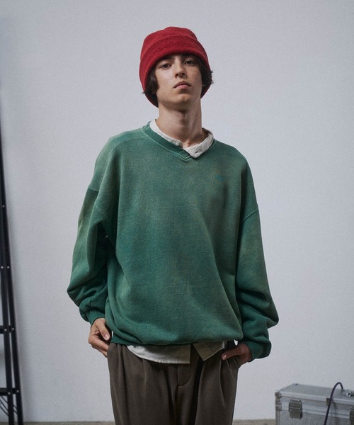 THE BOLDMAN(ザ ボールドマン)の「Vneck Heavy Sweat / ブイネックヘビースウェット(スウェット・メンズ・ブラック/グレー/チャコールグレー/グリーン/レッド/イエロー/ネイビー・MEDIUM/LARGE)」の17枚目の写真