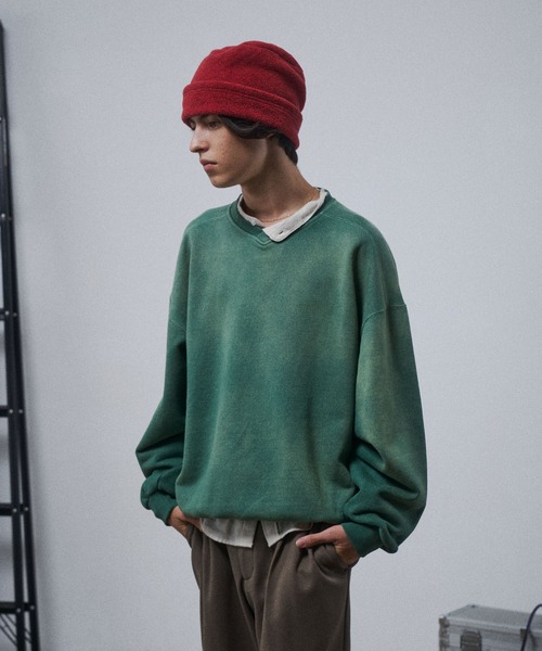 THE BOLDMAN(ザ ボールドマン)の「Vneck Heavy Sweat / ブイネックヘビースウェット(スウェット・メンズ・ブラック/グレー/チャコールグレー/グリーン/レッド/イエロー/ネイビー・MEDIUM/LARGE)」の18枚目の写真