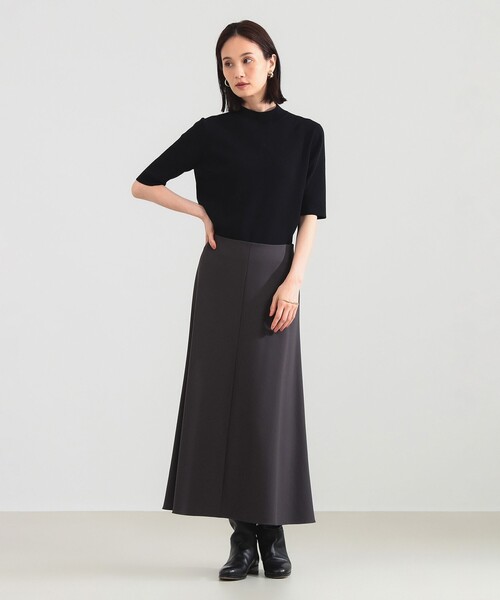 Demi-Luxe BEAMS（デミルクス ビームス）の「レーヨン ナイロン ポンチ フレア スカート（スカート・レディース・チャコールグレー/ブラック・38/36）」の22枚目の写真