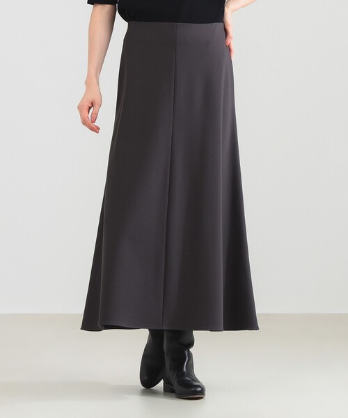 ナイロンハイカウントダブルクロス タックフレアスカート 23区L ハイカウントダブルクロス フレアスカート 44 ナイロンハイ