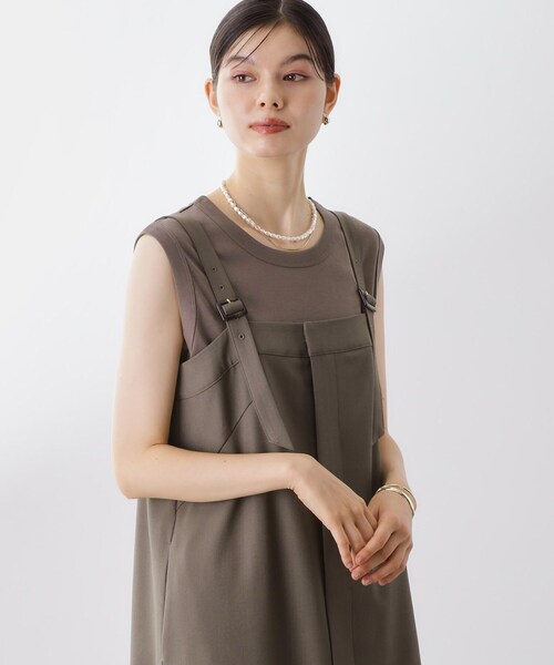 THE SHOP TK (ザ ショップ ティーケー )の「ナローストラップジャンスカ(ワンピース・レディース・ブラウン系その他/スミクロ・12/13)」の20枚目の写真
