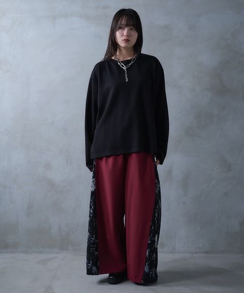 Ellno Loset（エルノロゼット）の「ドラゴンローズ刺繍ロンT（Tシャツ/カットソー・メンズ・オフホワイト/ブラック・SMALL/MEDIUM/LARGE）」の9枚目の写真