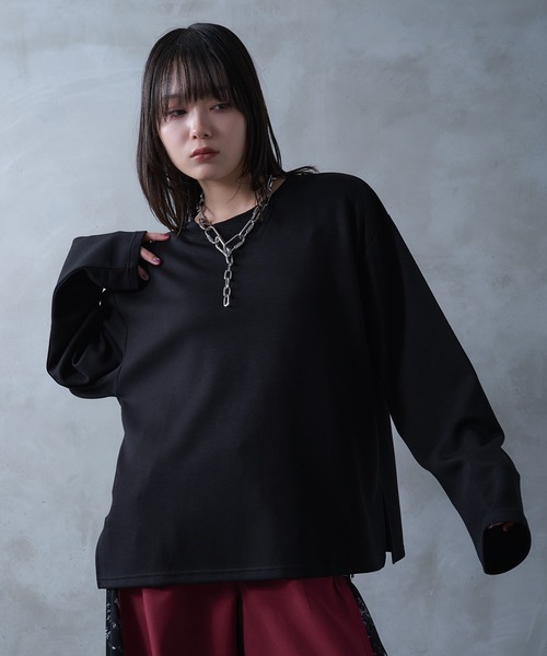 セール】ドラゴンローズ刺繍ロンT（Tシャツ/カットソー）｜Ellno Loset