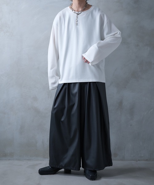 Ellno Loset（エルノロゼット）の「ドラゴンローズ刺繍ロンT（Tシャツ/カットソー・メンズ・オフホワイト/ブラック・SMALL/MEDIUM/LARGE）」の21枚目の写真