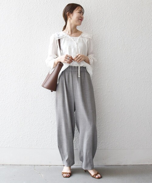 セール】SHIPS any:〈洗濯機可能〉コットン モス セーラー カラー