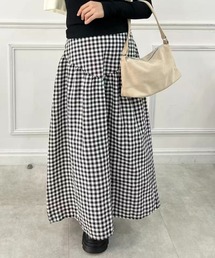 ボリュームフレアロングスカート