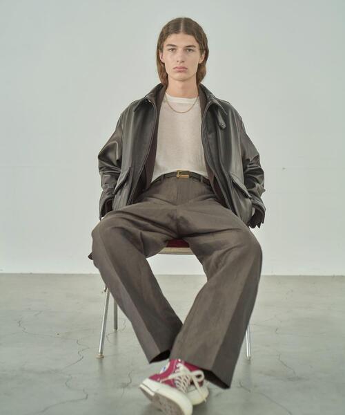 URBAN RESEARCH（アーバンリサーチ）の「new basic　WOOL LINEN TROUSER（その他パンツ・メンズ・ブラウン/グリーン系その他・MEDIUM/LARGE/X-LARGE）」の3枚目の写真