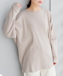 やわらかヘビーコットンクルーネックロングTシャツ