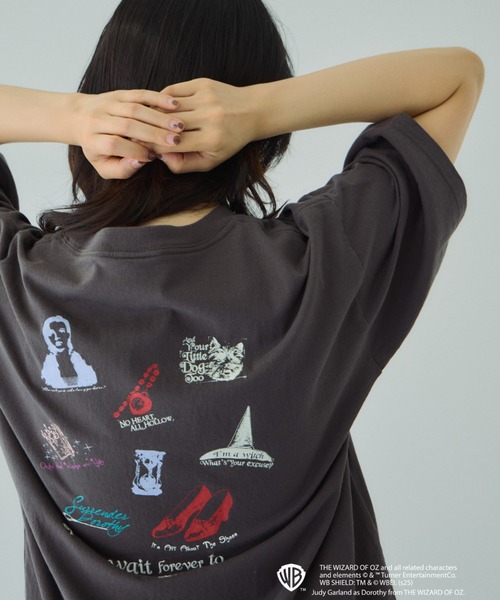 VICKY（ビッキー）の「OZマルチプリントTシャツ≪洗濯機で洗える≫（Tシャツ/カットソー・レディース・ダークグレー/オフホワイト・M）」の19枚目の写真