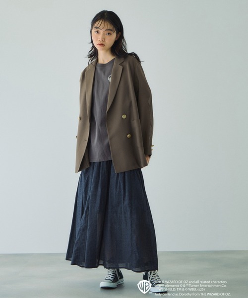 VICKY（ビッキー）の「OZマルチプリントTシャツ≪洗濯機で洗える≫（Tシャツ/カットソー・レディース・ダークグレー/オフホワイト・M）」の3枚目の写真