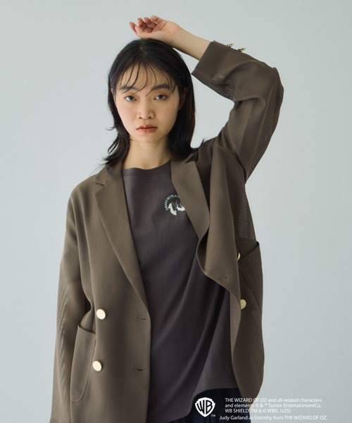 VICKY（ビッキー）の「OZマルチプリントTシャツ≪洗濯機で洗える≫（Tシャツ/カットソー・レディース・ダークグレー/オフホワイト・M）」の4枚目の写真