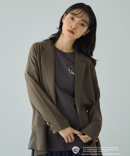 VICKY（ビッキー）の「OZマルチプリントTシャツ≪洗濯機で洗える≫（Tシャツ/カットソー・レディース・ダークグレー/オフホワイト・M）」の5枚目の写真