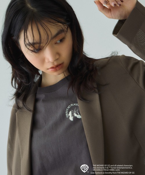 VICKY（ビッキー）の「OZマルチプリントTシャツ≪洗濯機で洗える≫（Tシャツ/カットソー・レディース・ダークグレー/オフホワイト・M）」の6枚目の写真