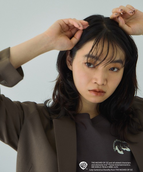 VICKY（ビッキー）の「OZマルチプリントTシャツ≪洗濯機で洗える≫（Tシャツ/カットソー・レディース・ダークグレー/オフホワイト・M）」の7枚目の写真