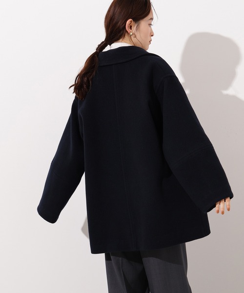 N.（N. Natural Beauty Basic）（エヌエヌナチュラルビューティーベーシック）の「ステンカラーミディコート（ステンカラーコート・レディース・ブラウン系その他/ネイビー/ベージュ・MEDIUM/SMALL）」の9枚目の写真