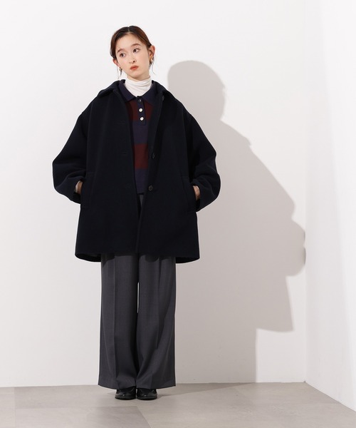 N.（N. Natural Beauty Basic）（エヌエヌナチュラルビューティーベーシック）の「ステンカラーミディコート（ステンカラーコート・レディース・ブラウン系その他/ネイビー/ベージュ・MEDIUM/SMALL）」の10枚目の写真