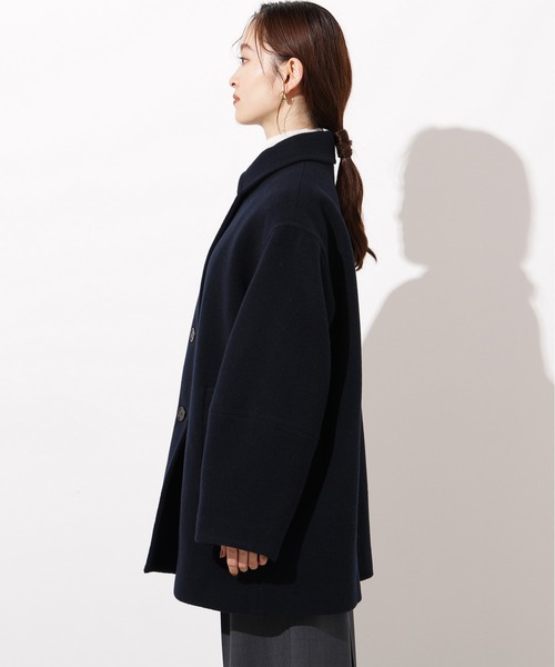 N.（N. Natural Beauty Basic）（エヌエヌナチュラルビューティーベーシック）の「ステンカラーミディコート（ステンカラーコート・レディース・ブラウン系その他/ネイビー/ベージュ・MEDIUM/SMALL）」の14枚目の写真