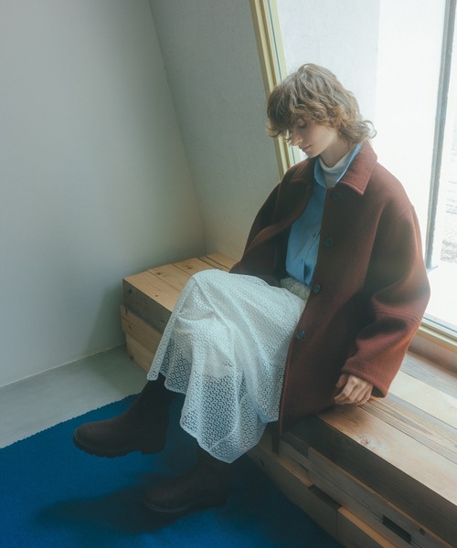 セール】ステンカラーミディコート（ステンカラーコート）｜N.（N