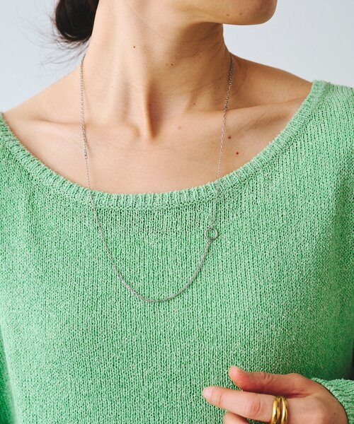 RIVE DROITE（リヴドロワ）の「【R.good（アールドットグッド）】ミニサークルラリエット（ネックレス・レディース・ゴールド/シルバー・FREE）」の4枚目の写真