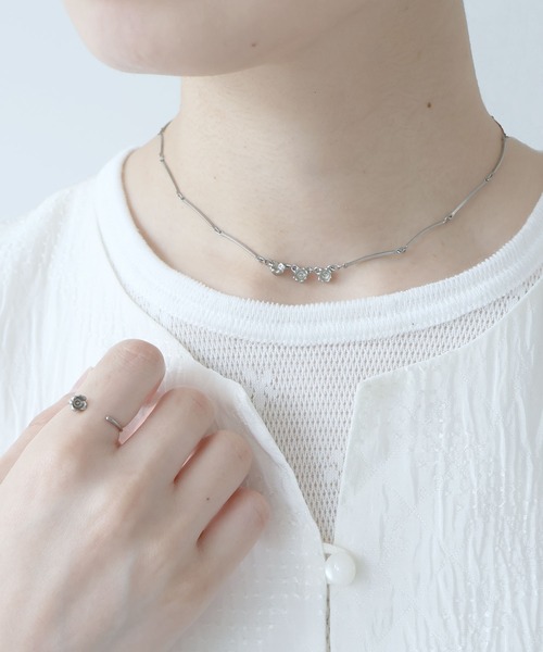 bulle de savon(ビュルデサボン)の「△《early Autumn》ツキミソウ ネックレス(ネックレス・レディース・ゴールド/シルバー・FREE)」の1枚目の写真