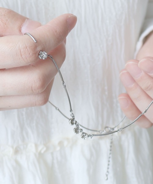 bulle de savon(ビュルデサボン)の「△《early Autumn》ツキミソウ ネックレス(ネックレス・レディース・ゴールド/シルバー・FREE)」の3枚目の写真