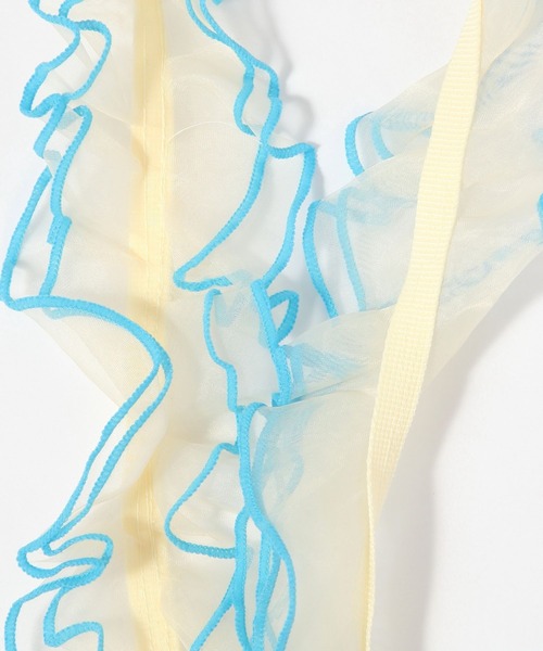 niko and...（ニコアンド）の「バイカラーフリルショルダーストラップ（スマホグッズ・レディース・アイボリー/ピンク/オレンジ・0）」の5枚目の写真