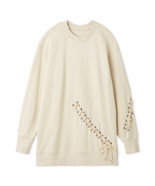 ハートレースアップスウェットワンピース（ワンピース）｜FURFUR