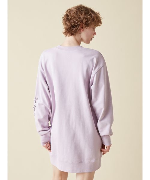 ハートレースアップスウェットワンピース（ワンピース）｜FURFUR