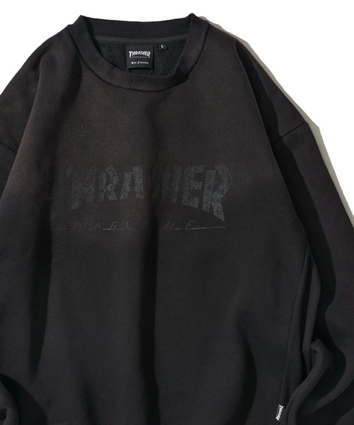 THRASHER(スラッシャー)の「【THRASHER / スラッシャー】裏起毛フェード加工 フロントロゴ クルーネックスウェットプルオーバー(スウェット・メンズ・ブラック/ブラウン/ピンク・MEDIUM/LARGE/X-LARGE)」の1枚目の写真