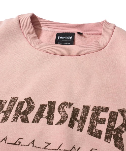 THRASHER(スラッシャー)の「【THRASHER / スラッシャー】裏起毛フェード加工 フロントロゴ クルーネックスウェットプルオーバー(スウェット・メンズ・ブラック/ブラウン/ピンク・MEDIUM/LARGE/X-LARGE)」の10枚目の写真