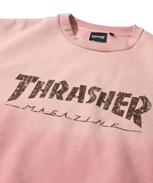 THRASHER(スラッシャー)の「【THRASHER / スラッシャー】裏起毛フェード加工 フロントロゴ クルーネックスウェットプルオーバー(スウェット・メンズ・ブラック/ブラウン/ピンク・MEDIUM/LARGE/X-LARGE)」の11枚目の写真